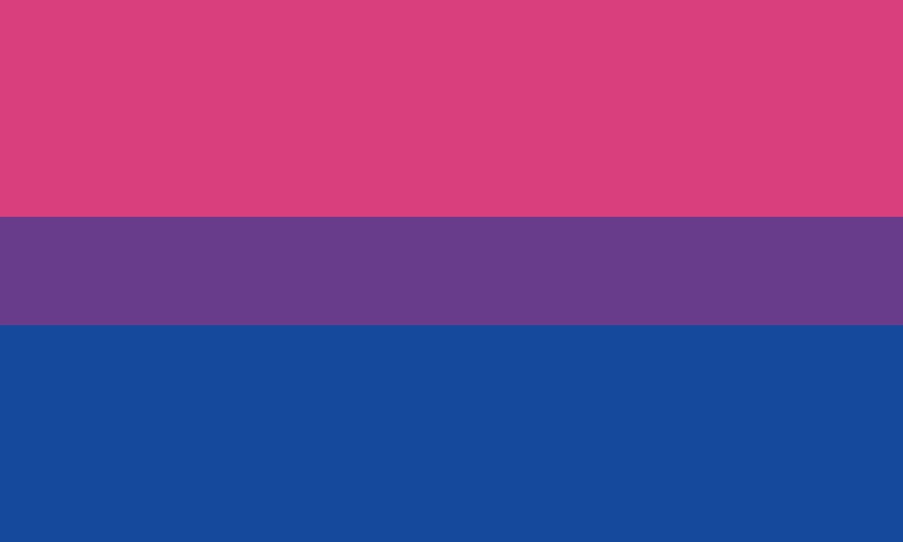 Bisexuelle Beziehung - Flagge